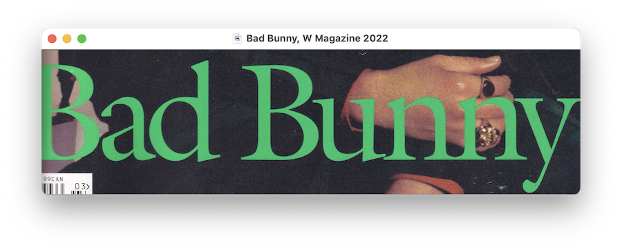 Bad Bunny W Magazine, 2022